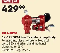 Princess Auto 12V 15 GPM Fuel Transfer Pump Body offer