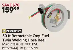 Princess Auto 50 ftRetractable Oxy-Fuel Twin Welding Hose Reel offer