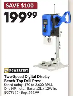 Princess Auto Two-Speed Digital Display Bench-Top Drill Press offer