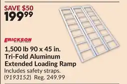 Princess Auto 1,500 lb 90 x 45 in. Tri-Fold Aluminum Extended Loading Ramp offer