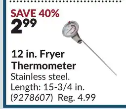 Princess Auto 12 in. Fryer Thermometer offer