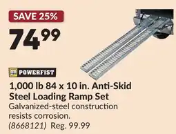 Princess Auto 1,000 lb 84 x 10 in. Anti-Skid Steel Loading Ramp Set offer