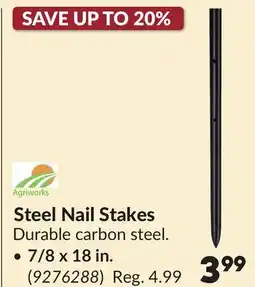 Princess Auto 7/8 x 18 in. Steel Nail Stakes offer
