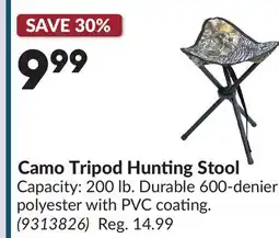 Princess Auto Camo Tripod Hunting Stool offer
