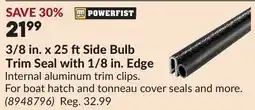 Princess Auto 3/8 in. x 25 ftSide Bulb Trim Seal with 1/8 in. Edge offer