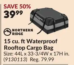 Princess Auto 15 cu. ftWaterproof Rooftop Cargo Bag offer