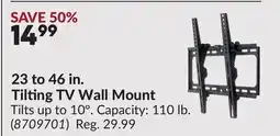 Princess Auto 23 to 46 in. Tilting TV Wall Mount offer