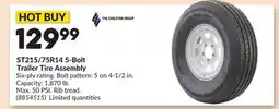 Princess Auto ST215/75R14 5-Bolt Trailer Tire Assembly offer