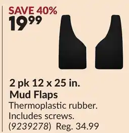 Princess Auto 2 pk 12 x 25 in. Mud Flaps offer