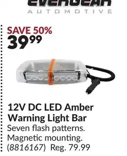 Princess Auto 12V DC LED Amber Warning Light Bar offer