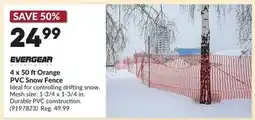 Princess Auto 4 x 50 ft Orange PVC Snow Fence offer
