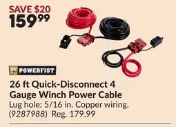 Princess Auto 26 ftQuick-Disconnect 4 Gauge Winch Power Cable offer