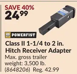 Princess Auto Class II 1-1/4 to 2 in. Hitch Receiver Adapter offer