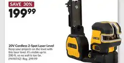 Princess Auto 20V Cordless 2-Spot Laser Level offer