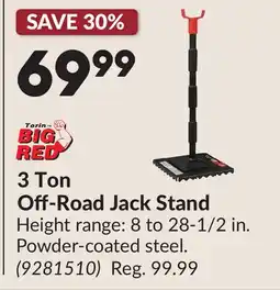 Princess Auto 3 Ton Off-Road Jack Stand offer