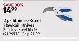 Princess Auto 2 pk Stainless-Steel Hawkbill Knives offer