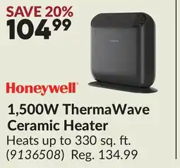Princess Auto 1,500W ThermaWave Ceramic Heater offer
