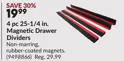 Princess Auto 4 pc 25-1/4 in. Magnetic Drawer Dividers offer