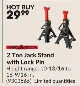 Princess Auto 2 Ton Jack Stand with Lock Pin offer