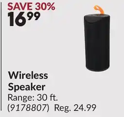 Princess Auto Wireless Speaker offer