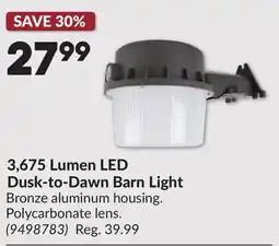 Princess Auto 3,675 Lumen LED Dusk-to-Dawn Barn Light offer