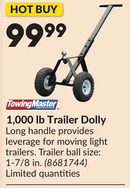 Princess Auto 1,000 lb Trailer Dolly offer