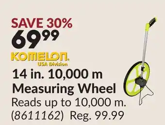 Princess Auto 14 in. 10,000 m Measuring Wheel offer
