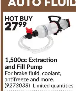 Princess Auto 1,500cc Extraction and Fill Pump offer