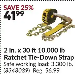 Princess Auto 2 in. x 30 ft10,000 lb Ratchet Tie-Down Strap offer
