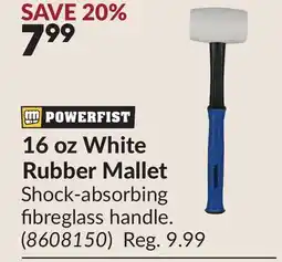 Princess Auto 16 oz White Rubber Mallet offer