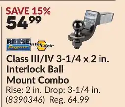 Princess Auto Class III/IV 3-1/4 x 2 in. Interlock Ball Mount Combo offer
