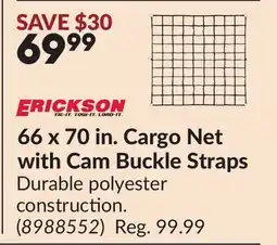 Princess Auto 66 x 70 in. Cargo Net with Cam Buckle Straps offer