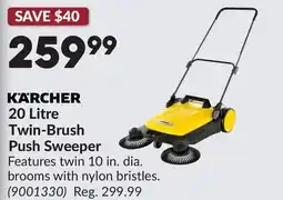 Princess Auto 20 Litre Twin-Brush Push Sweeper offer