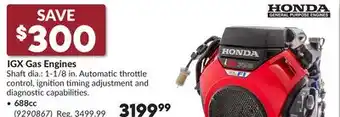 Princess Auto IGX Gas Engines offer
