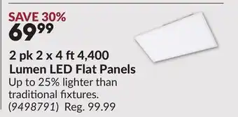 Princess Auto 2 pk 2 x 4 ft4,400 Lumen LED Flat Panels offer