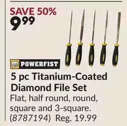 Princess Auto 5 pc Titanium-Coated Diamond File Set offer