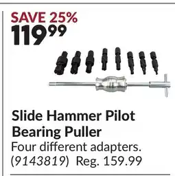 Princess Auto Slide Hammer Pilot Bearing Puller offer