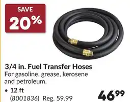 Princess Auto 3/4 in. Fuel Transfer Hoses 12 ft offer