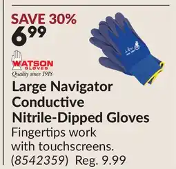 Princess Auto Large Navigator Conductive Nitrile-Dipped Gloves offer