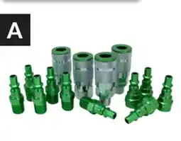 Princess Auto Green A-Style 14 pc 1/4 in. Quick Coupler/Plug Sets offer