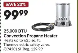 Princess Auto 25,000 BTU Convection Propane Heater offer