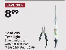 Princess Auto 12 to 24V Test Light offer