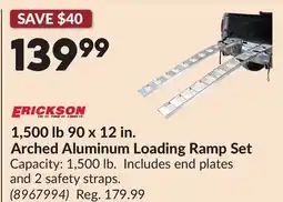 Princess Auto 1,500 lb 90 x 12 in. Arched Aluminum Loading Ramp Set offer