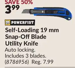 Princess Auto Self-Loading 19 mm Snap-Off Blade Utility Knife offer