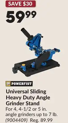 Princess Auto Universal Sliding Heavy Duty Angle Grinder Stand offer