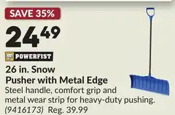 Princess Auto 26 in. Snow Pusher with Metal Edge offer