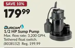 Princess Auto 1/2 HP Sump Pump offer