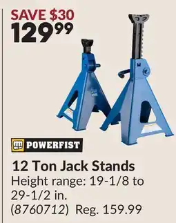 Princess Auto 12 Ton Jack Stands offer