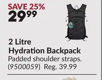 Princess Auto 2 Litre Hydration Backpack offer