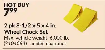 Princess Auto 2 pk 8-1/2 x 5 x 4 in. Wheel Chock Set offer